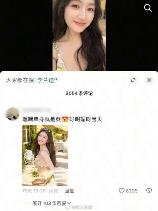 粉丝洗版祝贺李兰迪单身快乐 疑与张新成7年情断