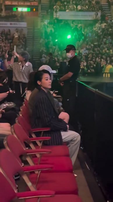 胡杏儿与老公零互动 拍拖看林峰个唱被质疑“演戏”