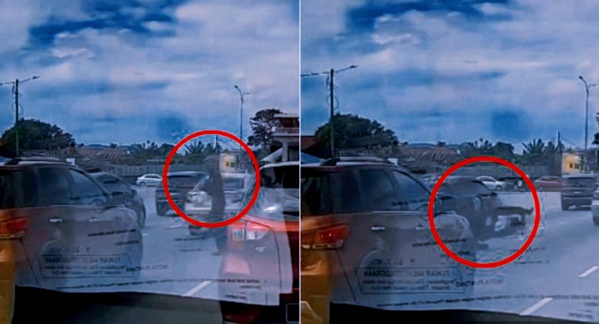 虎口兜售腌制芒果 小贩突然冲出被撞飞