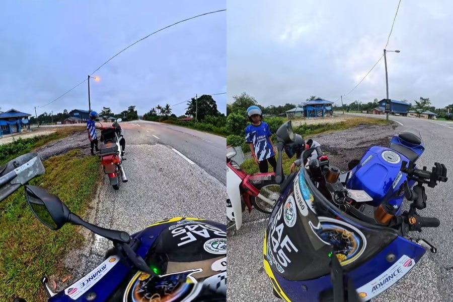 视频|上班迟到仍愿意帮忙 骑士载爆胎学生上学感动网民