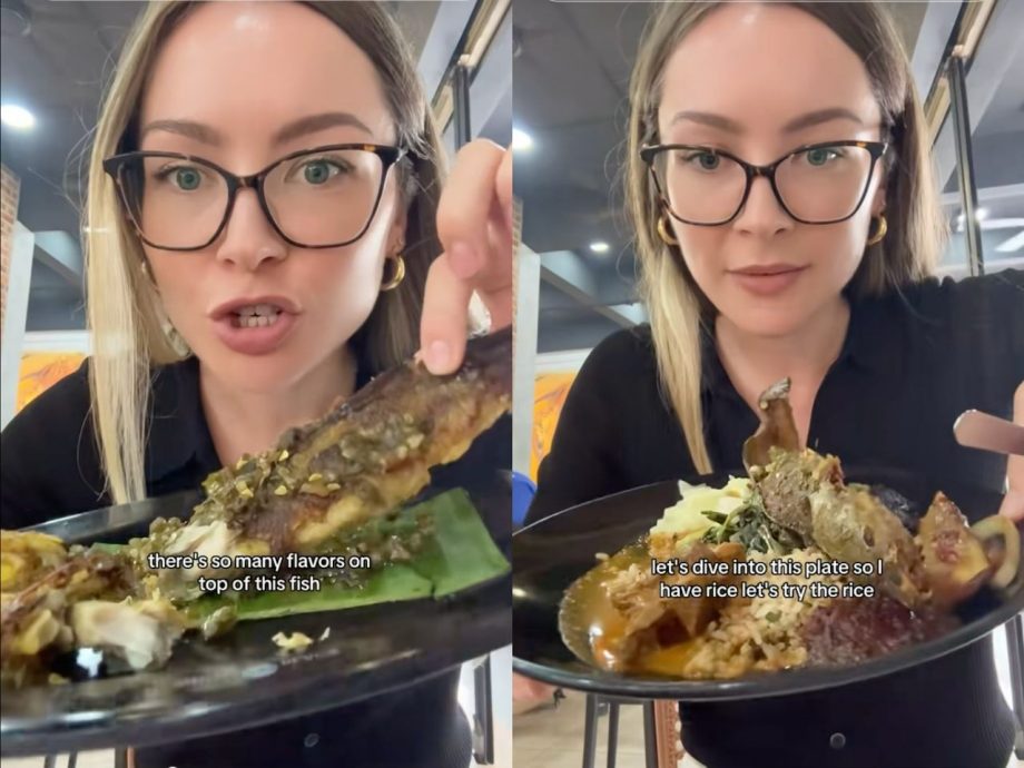 视频|洋女入乡随俗狂扫马来美食 又吃又买还打包叁巴回酒店