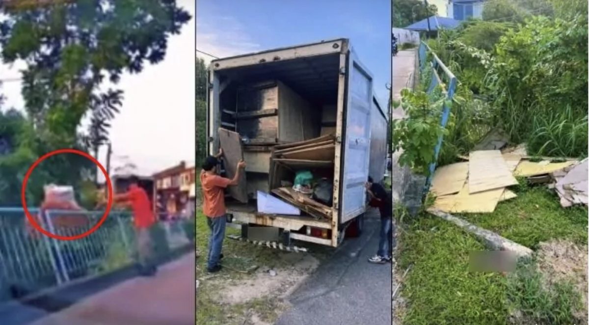 视频|目睹有人整袋垃圾倾倒入河 男子怒斥：“趁我报警前去捡回来”