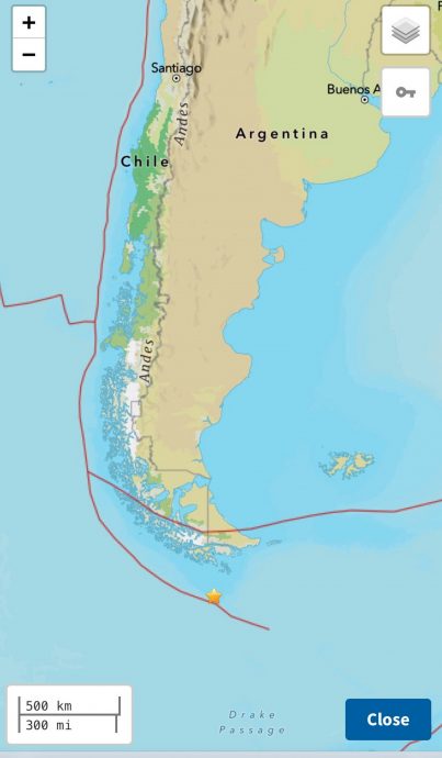 阿根廷以南海域7.4级浅层地震 智利忧海啸疏散民众