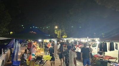 消费力降 能省则省   巴刹夜市冷清清