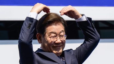 韩国大选开跑 李在明一马当先 执政党陷混乱
