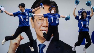 韩国总统候选人最新民调结果 李在明支持率领跑