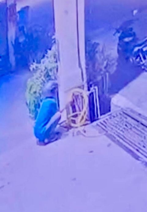 (供上网)NS波德申/铜有价!独行贼半夜偷店外水龙头,芦骨、波德申多间商店中招