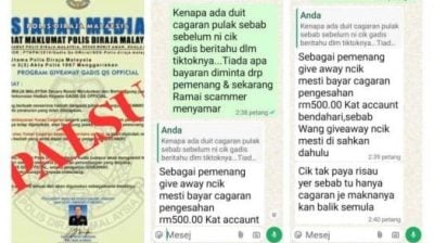 没办“Gadis QS Official赠品”    警方遭冒名伪造文告