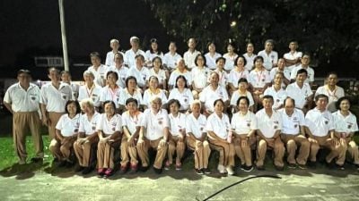 甲中华外内丹功结业礼    新旧学员切磋练功交流