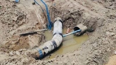 大型输水破裂   加央至南部多区制水