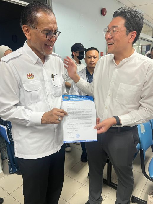 （大北马）沈志勤致函卫生部长申请 峇央峇鲁建政府医院