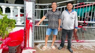 同村人借贷遭点错相泼漆   事主：“我没欠钱，别人欠我就有！”