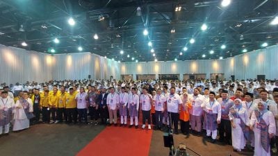 公正党党选丨公青团开始大会   团员齐喊“烈火莫熄”