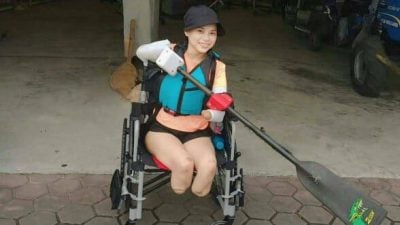 大马女郎截四肢不言弃   狮城划龙舟打球迎新生