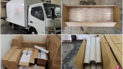 狮城关税局执法行动 起获逾8600条漏税烟捕3男