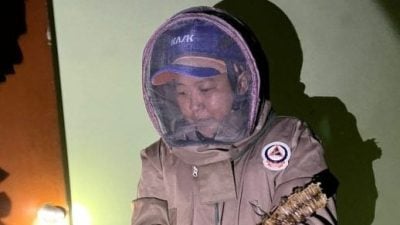 林梦民防队灭蜂窝