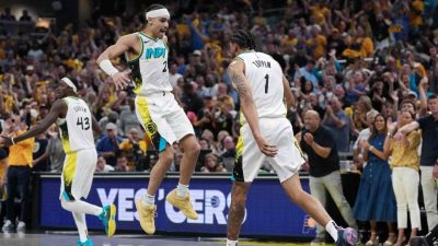 NBA半决赛|半场41分领先平纪录 溜马大胜骑士听牌
