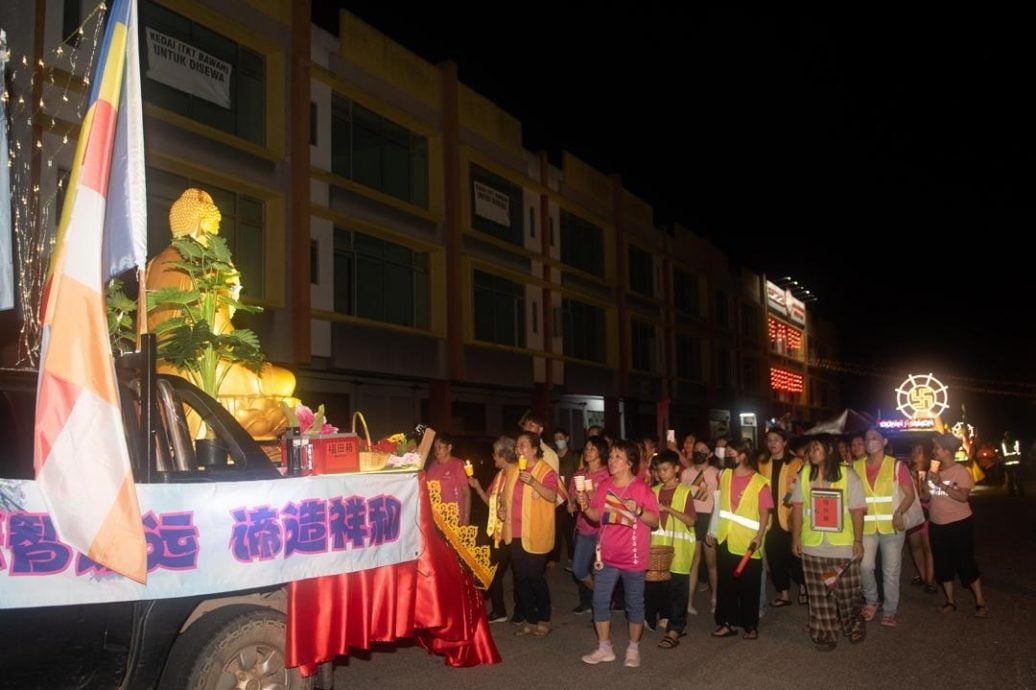 NS淡边/马佛总金马士支会庆祝卫塞节办花车游行及浴佛活动