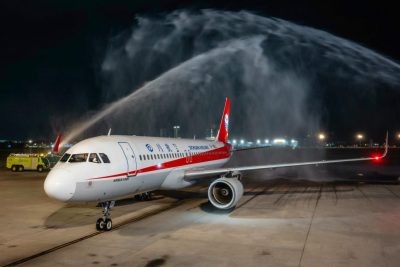 成都槟城开通直航 首航近乎满座