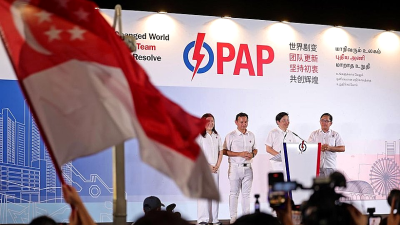Singaporeans return the ruling party to power with 65.57 percent of the popular vote