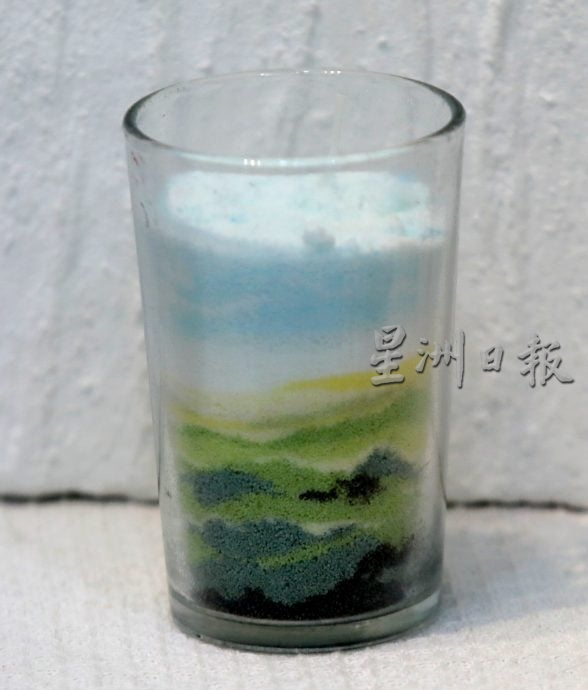 沙画香薰蜡烛