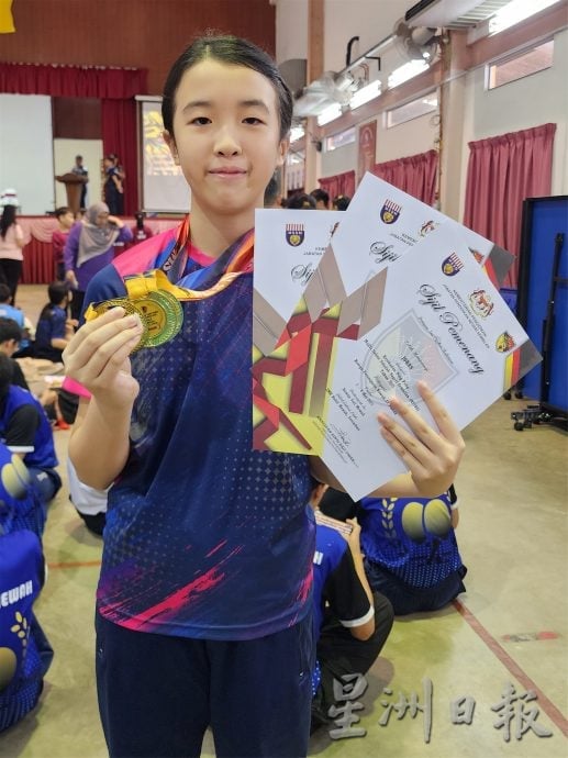 NS庇朥/瓜县3华小乒乓队,森州乒乓学联赛勇夺团体赛双冠