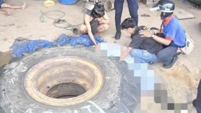 轮胎充气时爆破 员工击中头部身亡