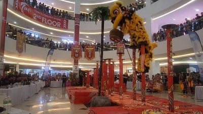 国际高桩舞狮邀请赛 闽城隍殿龙狮团夺冠