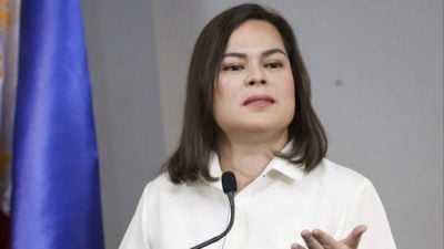 萨拉公开批评小马可斯亲美 称中美紧张关系与菲无关
