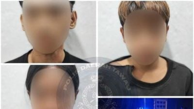 避检撞警摩托围墙 1车4青少被逮