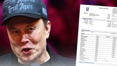 被指吸毒至膀胱受损 马斯克公布验尿结果