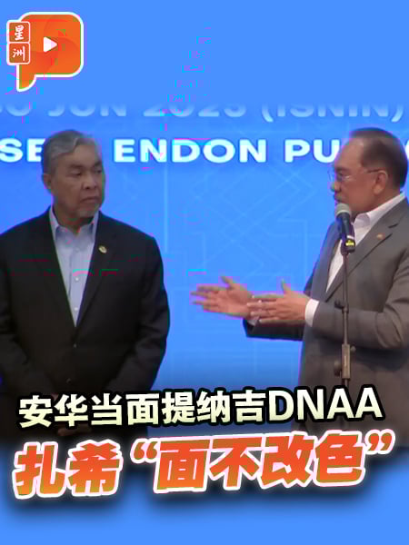 安华当面提纳吉DNAA案 扎希表情管理绝了