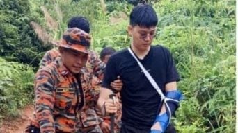 华男登山滑倒骨折 消拯员紧急救援送医