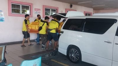 华小教师母子双尸案  母子遗体送殡仪馆