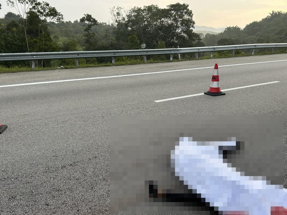 东海岸大道205.6公里轿车与摩托车相撞,骑士当场死亡。