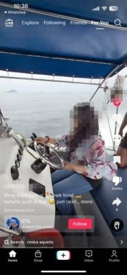 乘客驾客船视频社媒疯传  海事局：将传召船主问话