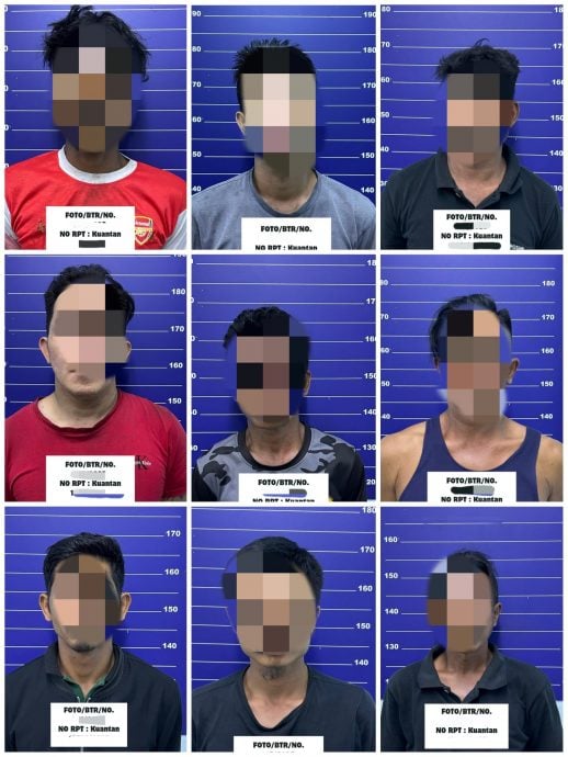 东：（已签发）9男涉毒被捕 含三名外籍人士　毒品市值逾三万四令吉