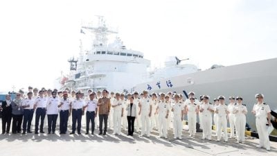 日瑞穗号抵巴生港口 25日起展开联合演习