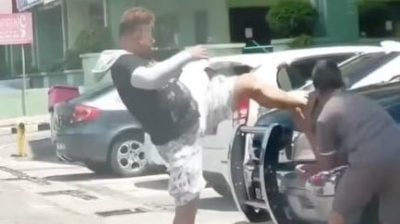 骑士暴打司机事件  发生在亚庇