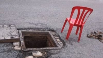 关丹马电讯地下电缆再遭窃  人孔盖被掀开威胁民众安全