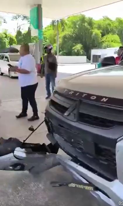 外籍男油站抢钱? 警方促涉事者报案