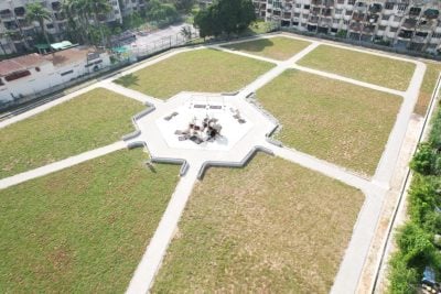 安邦阳光花园 50万休闲操场快竣工