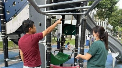 从游乐场单杠架摔下撞伤   狮城9岁男童摘肾保命