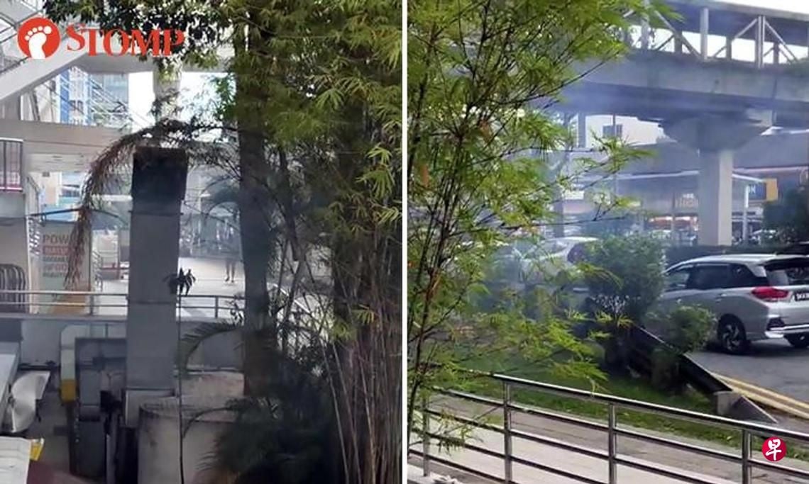 *已签发*柔:狮城二三事:狮城商场排烟管排浓烟 经过公众诉呛鼻