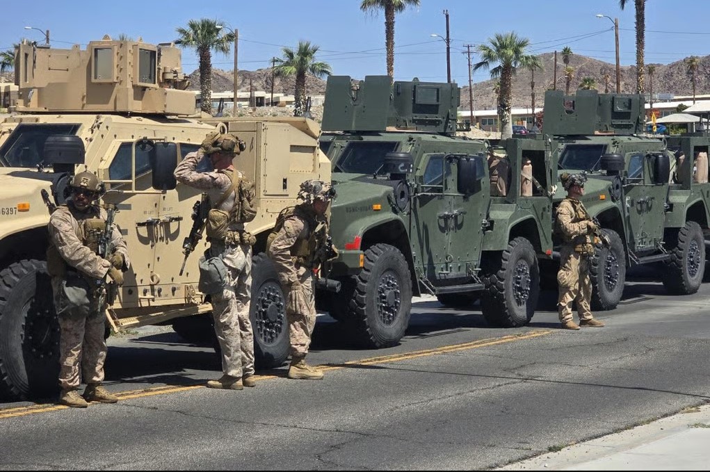 应对抗议 特朗普向洛杉矶临时部署约700名海军陆战队员