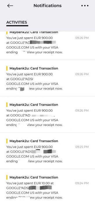 律师回国发现信用卡被线上连续盗刷12次,每次900欧元共1万800欧元,刷到爆卡,银行确认而豁免还卡债,律师指银行没先通知交易,他10天后才发现