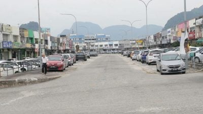 怡新都7月铺路植行道树 安置周二夜市附近作业