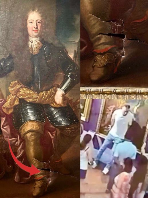 意美术馆游客为自拍打卡 不慎撞破18世纪名画