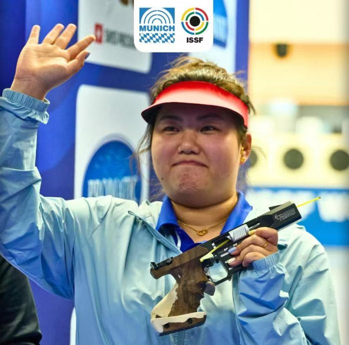 慕尼黑站世界杯射击赛| 女子25公尺手枪  孙瑜洁连3站夺冠