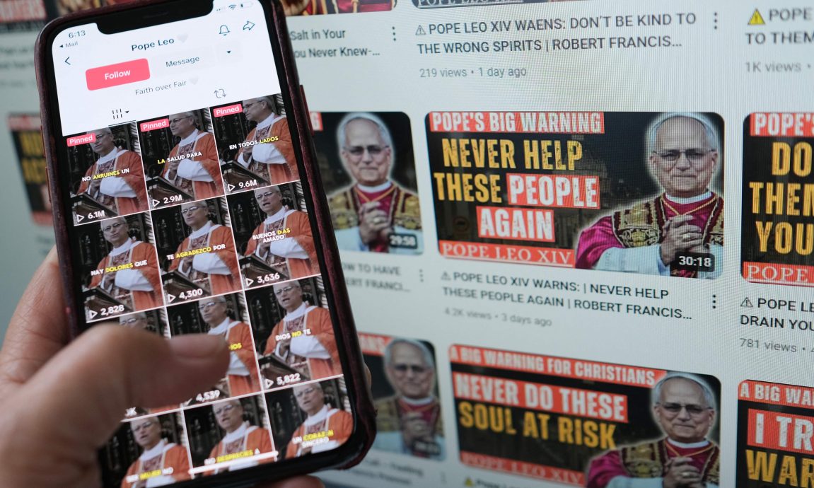 拚盘/AI生成教宗布道假影音社媒流传 忧误导信众